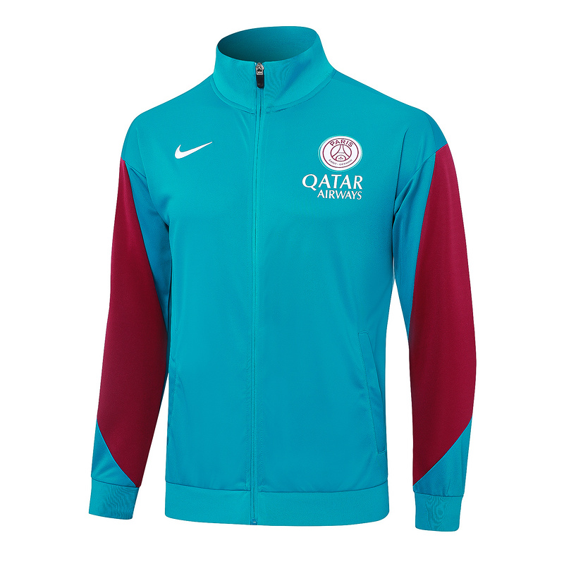 2024/25 Paris Lake blue Jacket Training Suit Set Football Team Shirt Sports Fashion