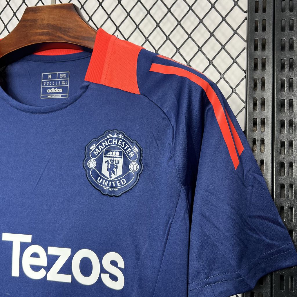 2024/25 Manchester United Dark blue Pre-match training Jersey Fan Version