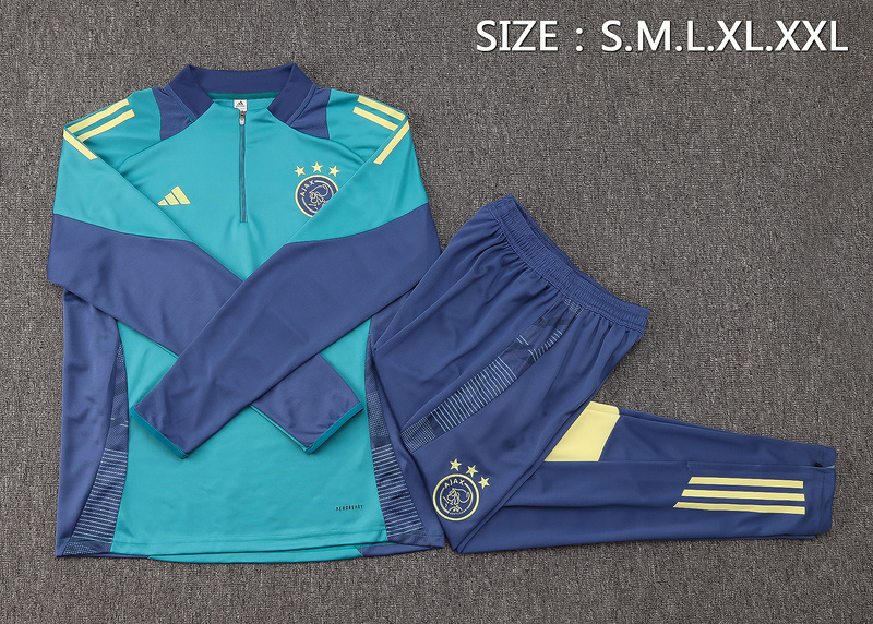 24/25 Ajax Green Long-sleeved half-pull training kit Football team kit