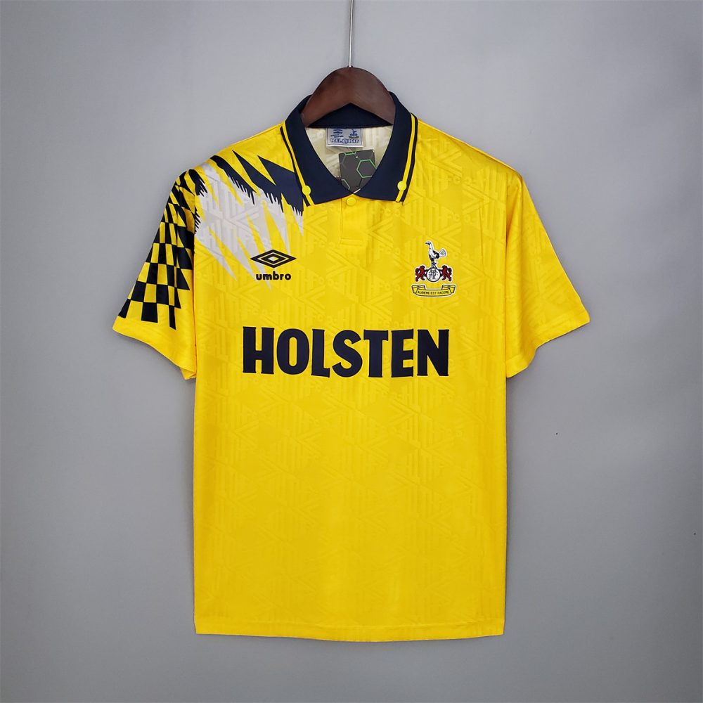 Retro Tottenham 92/94 Away Yellow jersey Fan Version