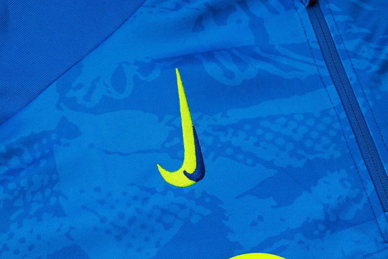 24/25 Barcelona Blue Long-sleeved half-pull training kit Football team kit