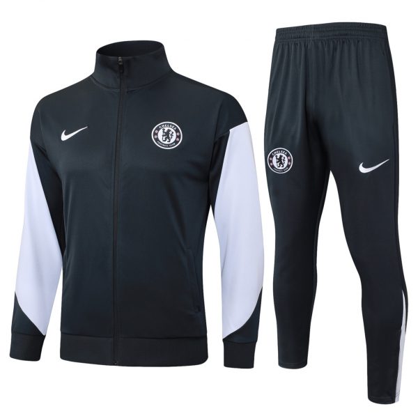 2025/26 Chelsea dark gray Jacket Training Suit Set Football Team Shirt Sports Fashion