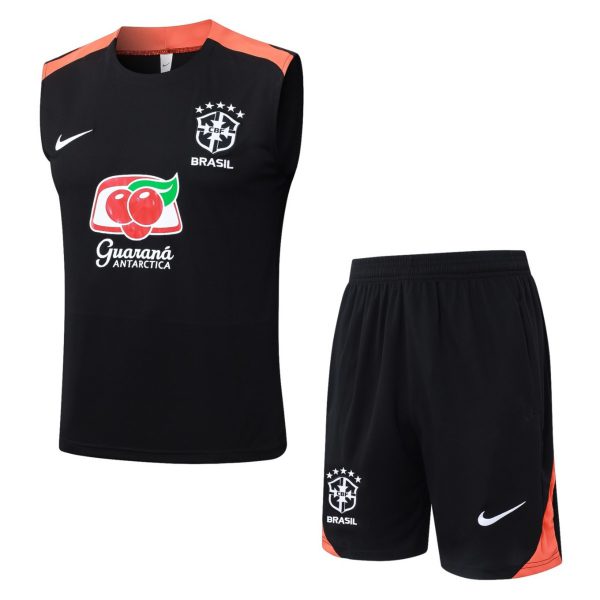 2026 Brazil Black Training Set Shirt and Shorts