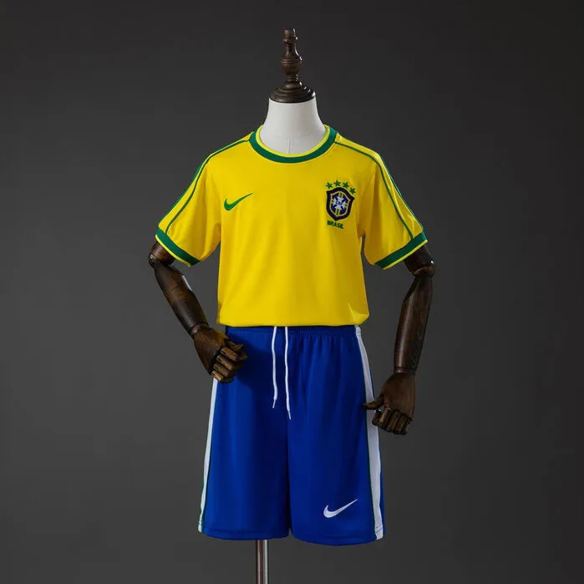 Retro 1998 Brazil Home Kid Kits