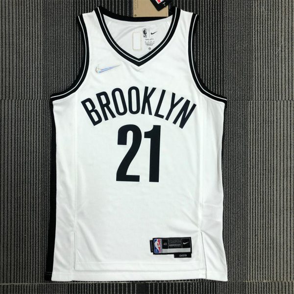 NBA Brooklyn Nets V-Neck White 75th anniversary Jersey ALDRIDGE#21 S-XXL