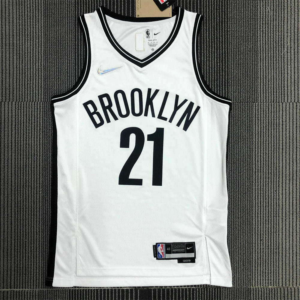 NBA Brooklyn Nets V-Neck White 75th anniversary Jersey ALDRIDGE#21 S-XXL