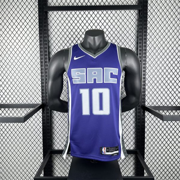 NBA Scaramento Kings 2024 V-Neck Purple jersey DeROZAN#10 S-XXL