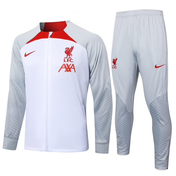 2024/25 Liverpool White Jacket Training Suit Set Football Team Shirt Sports Fashion