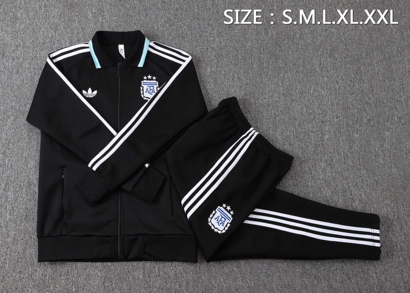 2026 Argentina Black Jacket Training Suit Set