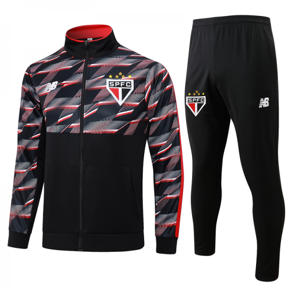 2024/25 Sao Paulo Black Jacket Training Suit Set Football Team Shirt Sports Fashion