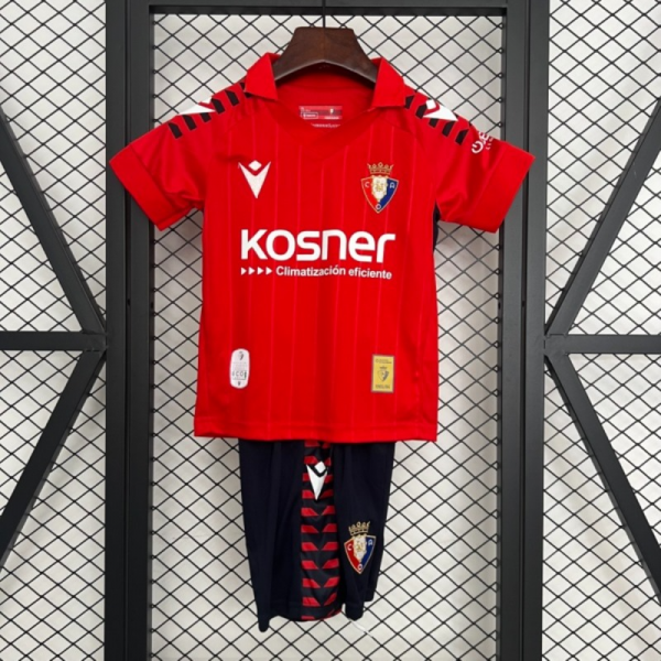 2025/26 Osasuna Home Red jersey kids Kits size: 16-28