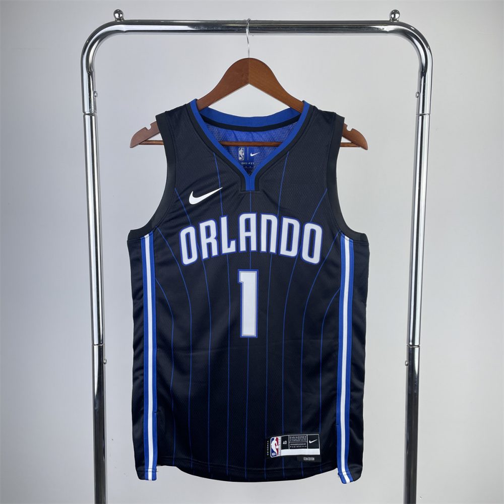 NBA Orlando Magic V-Neck Jersey Dark Blue McGRADY#1 S-XXL