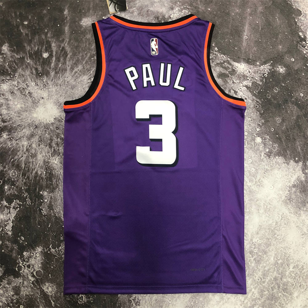 NBA Phoenix Suns Round Neck Purple Retro Style jersey S-XXL
