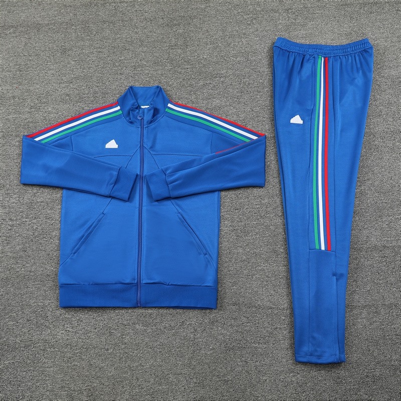 2024 Adidas Blue Jacket Training Suit Set Football Team Shirt Sports Fashion