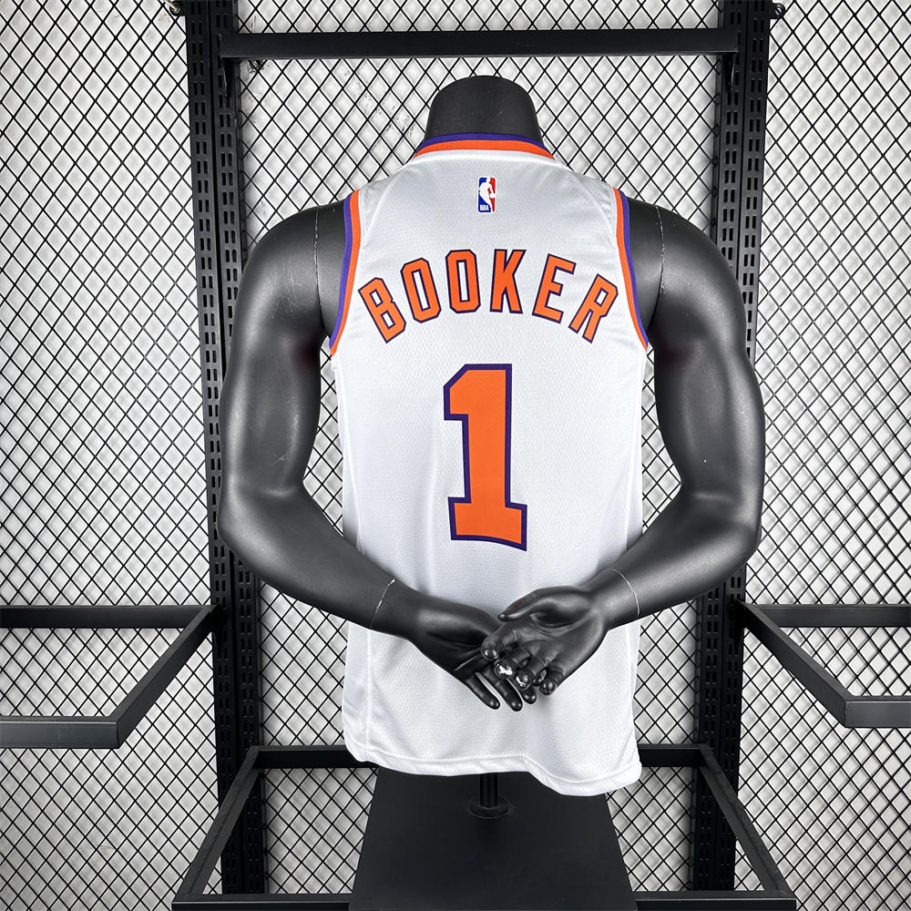 NBA Phoenix Suns 2018 Retro BOOKER#1 White Jersey S-XXL