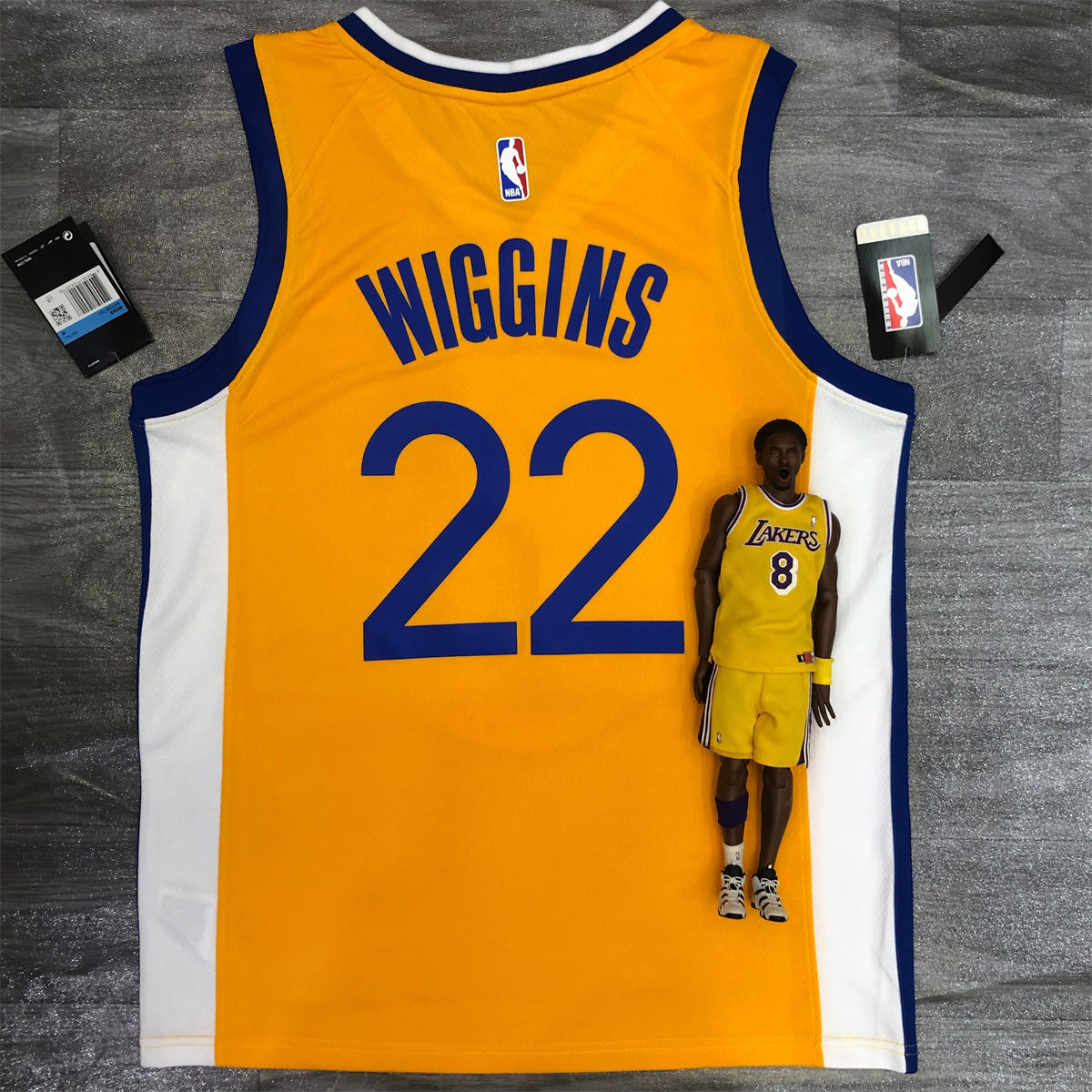 NBA Golden State Warriors V neck Yellow Jersey WIGGINS#22 S-XXL