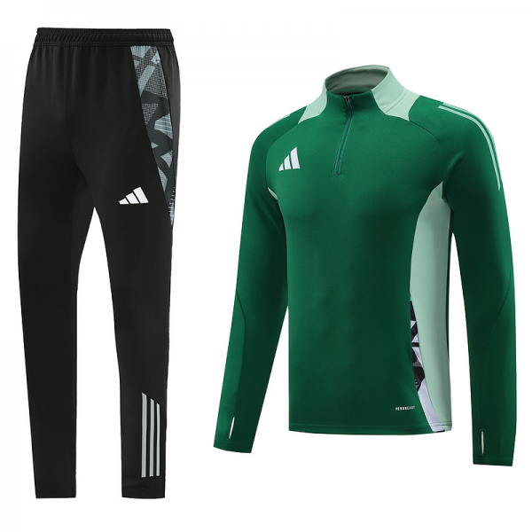 2025 Nike Green Long-sleeved half-pull training kit Football team kit
