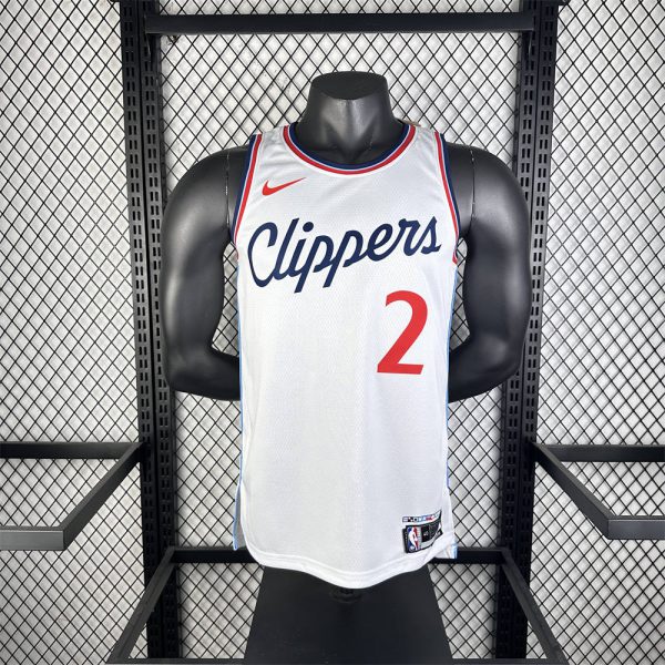 NBA Los Angeles Clippers 24/25 Round Neck White Jersey LEONARD#2 S-XXL