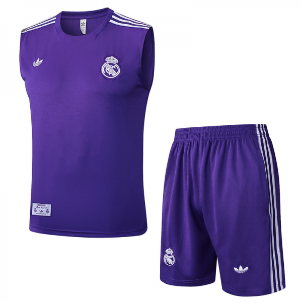 2025/26 Real Madrid Purple Training Set Shirt and Shorts