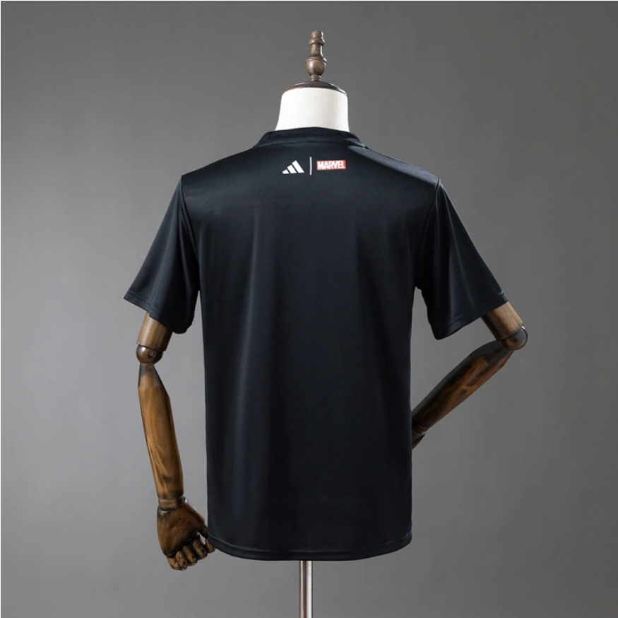 2025/26 Real Madrid Marvel Comics Black jersey Fan version