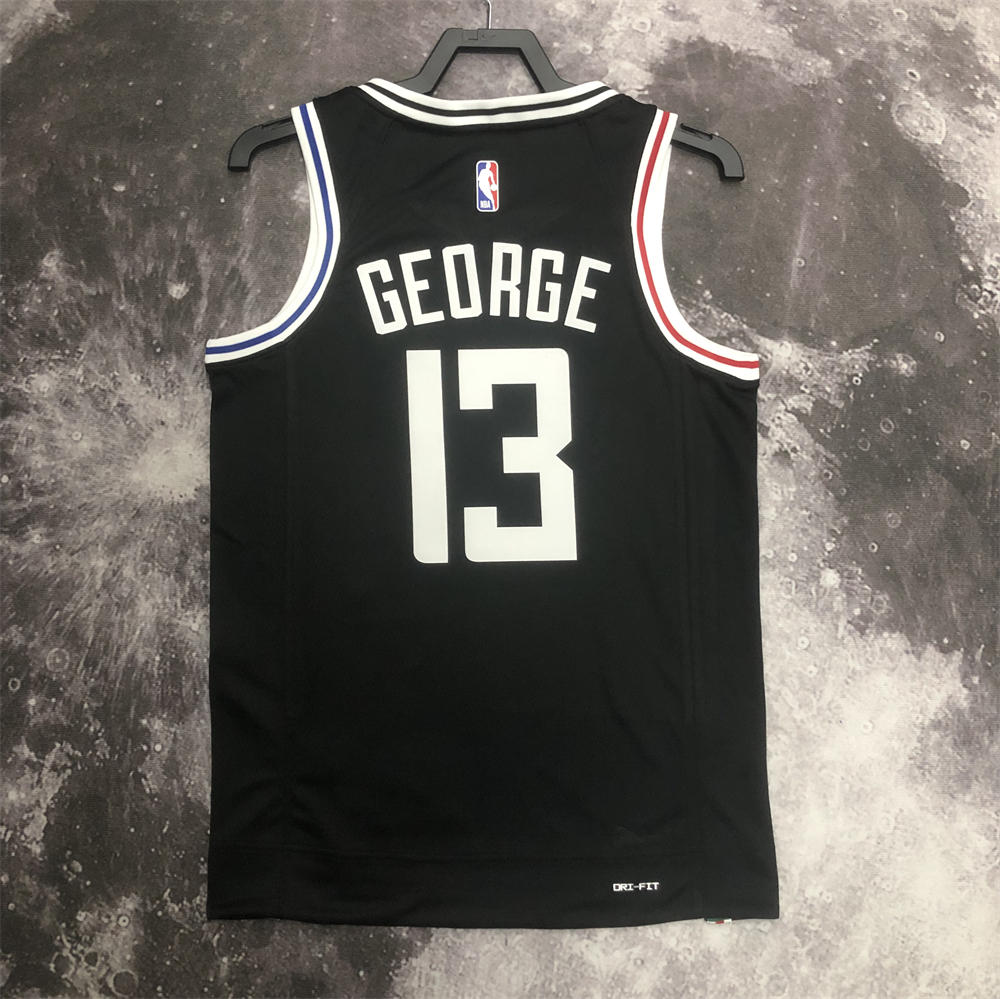 NBA Los Angeles Clippers V-Neck Black Jersey S-XXL