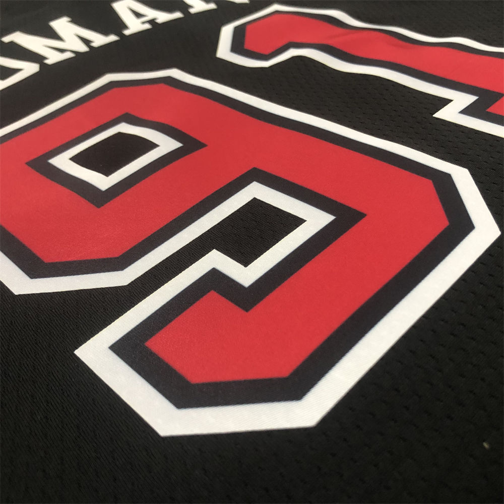 NBA Chicago Bulls Round Neck Black Jersey RODMAN#91 S-XXL