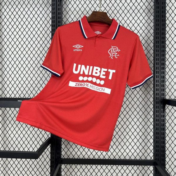 2025/26 Rangers Second Away Red Jersey Fan Version