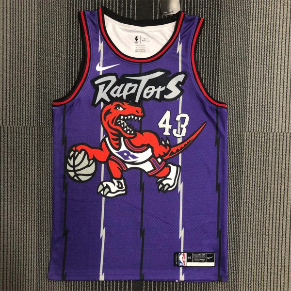 NBA Toronto Raptors Round Neck Purple SIAKLM#43 jersey S-XXL