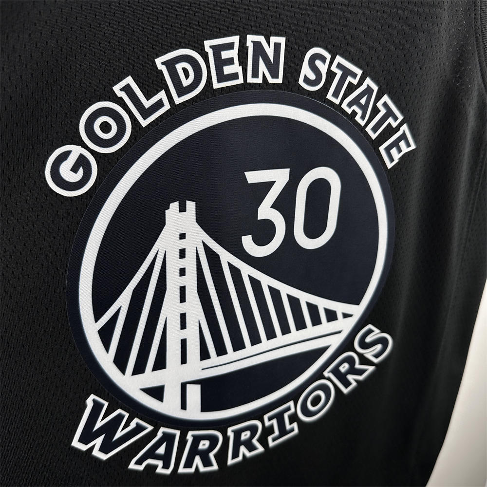 NBA Golden State Warriors Round Neck Honor Edition Black Jersey CURRY#30 S-XXL