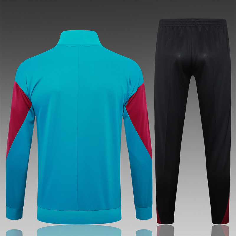 2024/25 Paris Lake blue Jacket Training Suit Set Football Team Shirt Sports Fashion