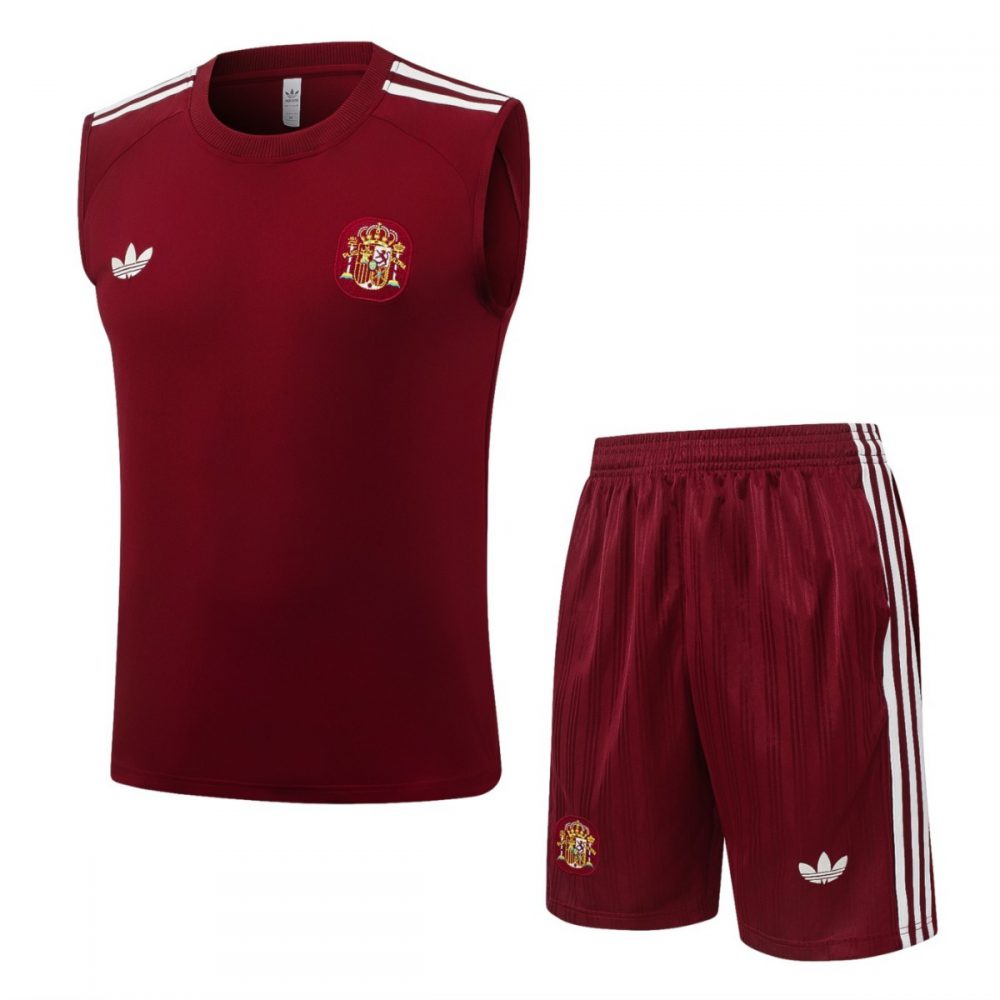 2026 Spain Maroon Training Set Shirt and Shorts