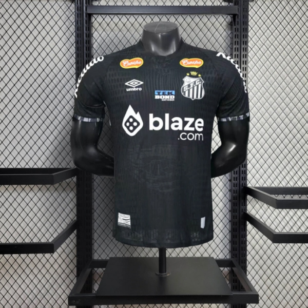 2024/25 Santos Special Edition Black Jersey With Sponsors jersey Player Version