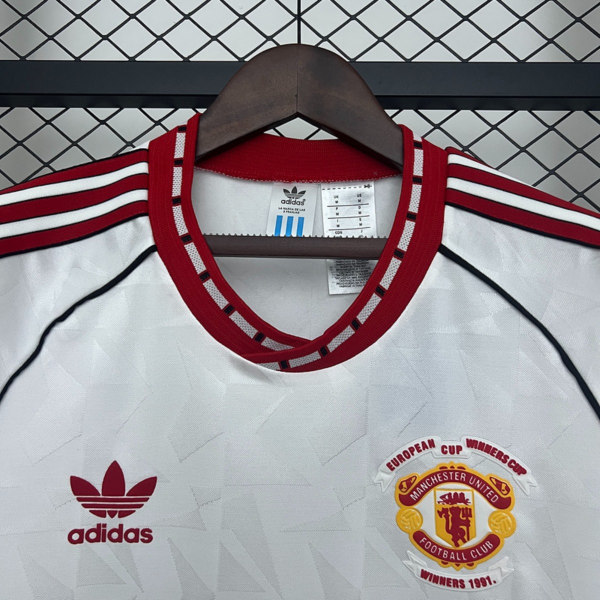 Retro Manchester United 1991 white jersey Fan Version