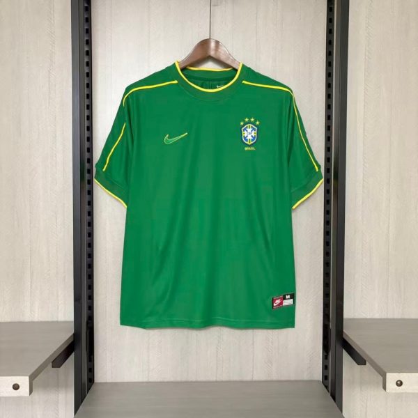 Retro Brazil 1998 Goalkeeper Green jersey Fan Version