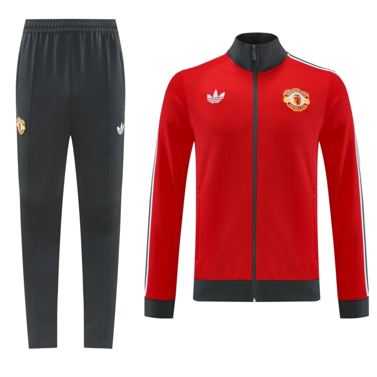 2025 Manchester United Red Jacket Training Suit Set Football Team Shirt Sports Fashion