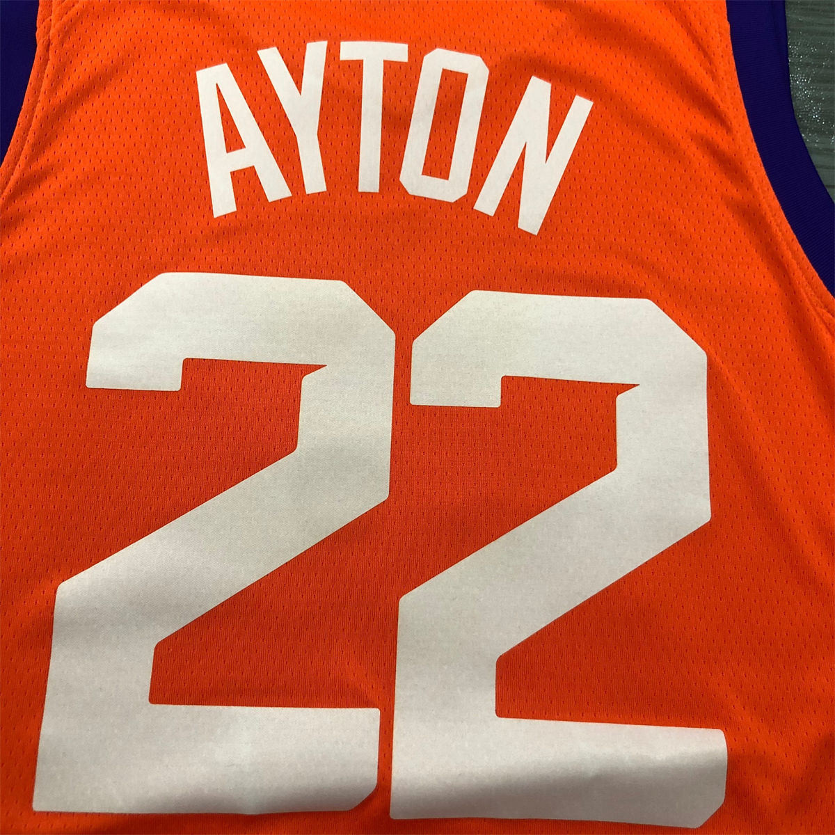 NBA Phoenix Suns V-Neck Orange jersey AYTON#22 S-XXL