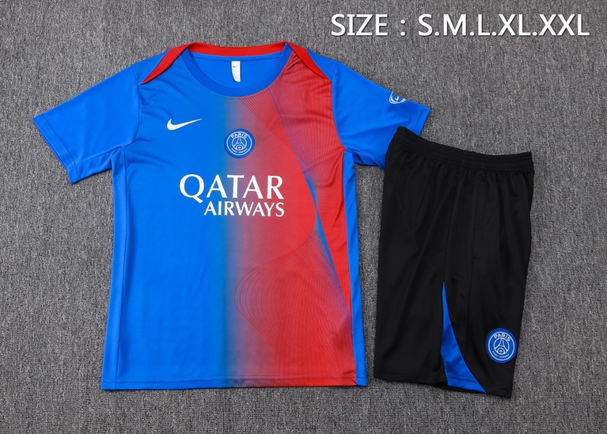 2026 PSG Blue-red Training Set Shirt and Shorts