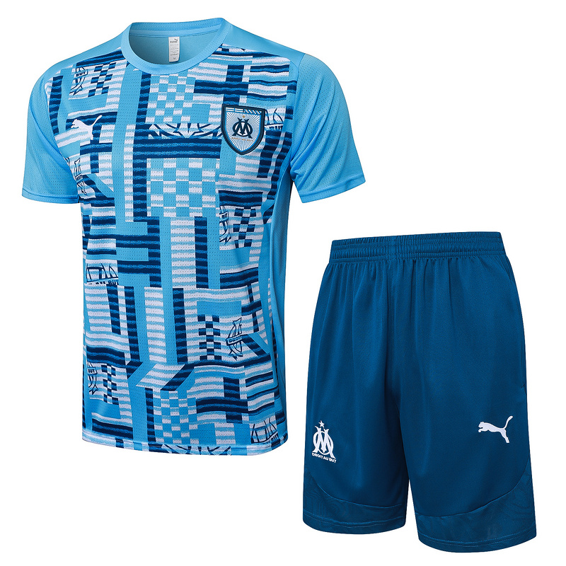 24/25 Marseilles Light blue Training Set Shirt and Shorts