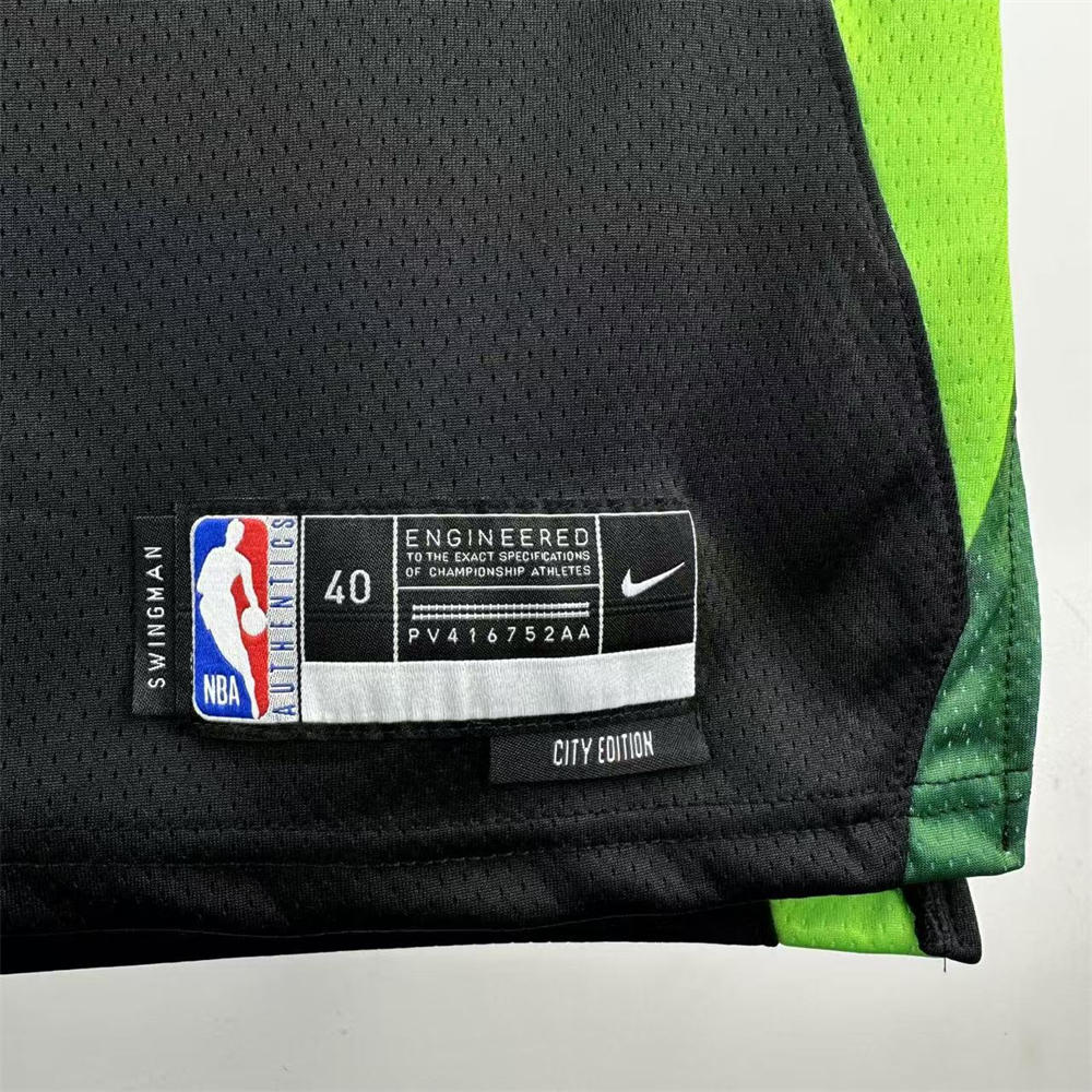 NBA  Boston Celtics 24/25 City Edition Round Neck Black Jersey TATUM#0 S-XXL