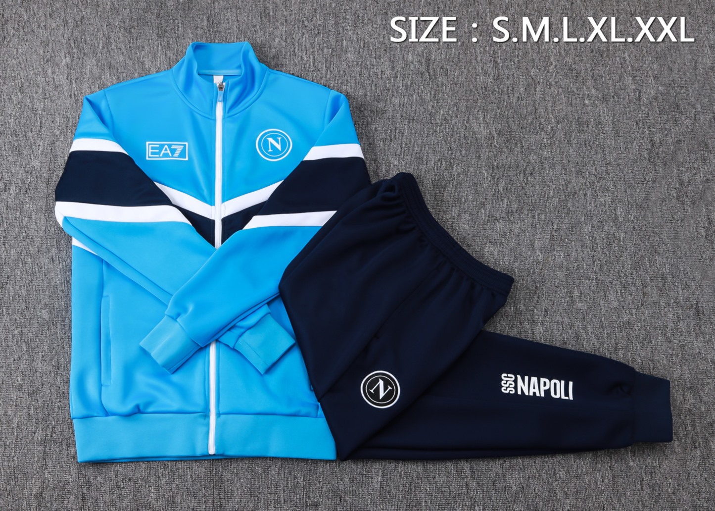 2025/26 Napoli Blue Training Suit Set Football Team Shirt Sports Fashion