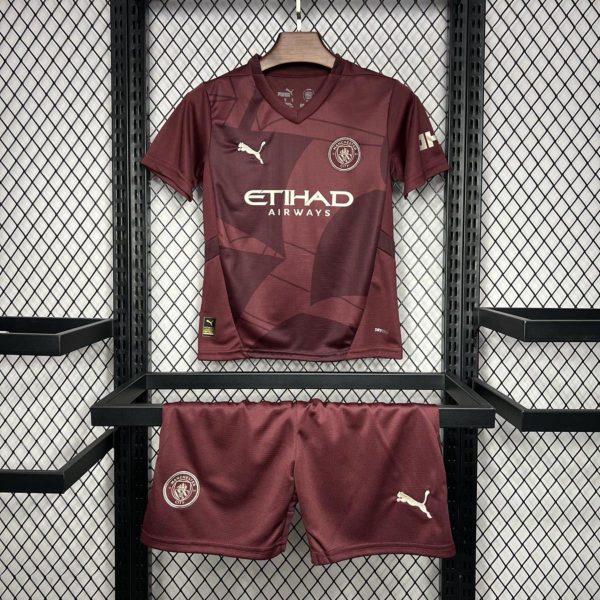 2024/25 Manchester City Third Away jersey Kid Kits Size 16-28
