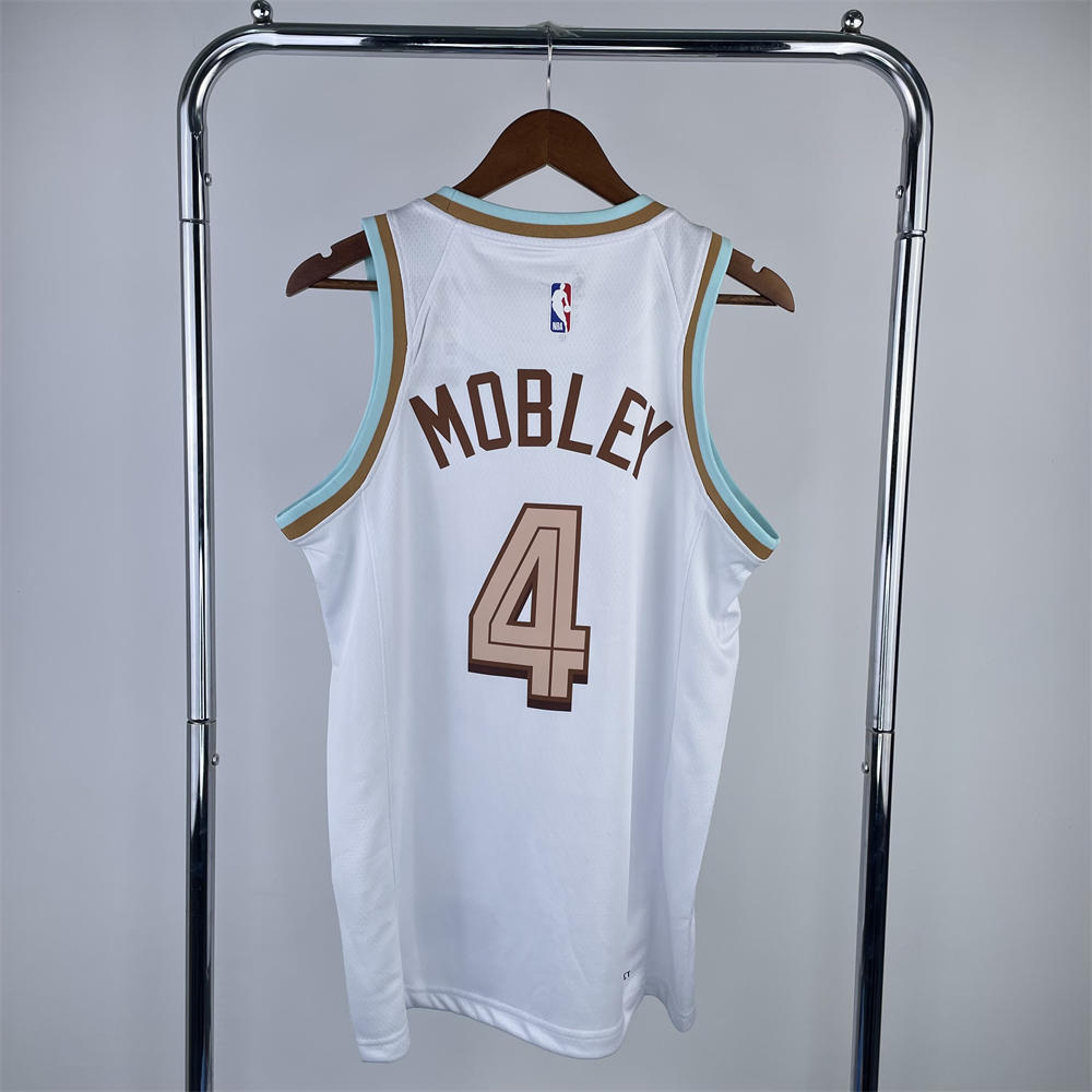 NBA Cleverland Cavaliers Round Neck White jersey MOBLEY#4 S-XXL
