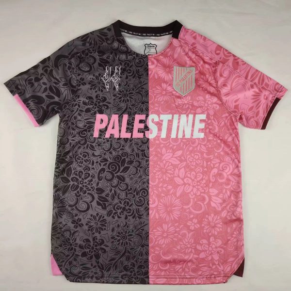2025/26 CD Palestino Special Edition Pink and Grey Jersey Fan Version
