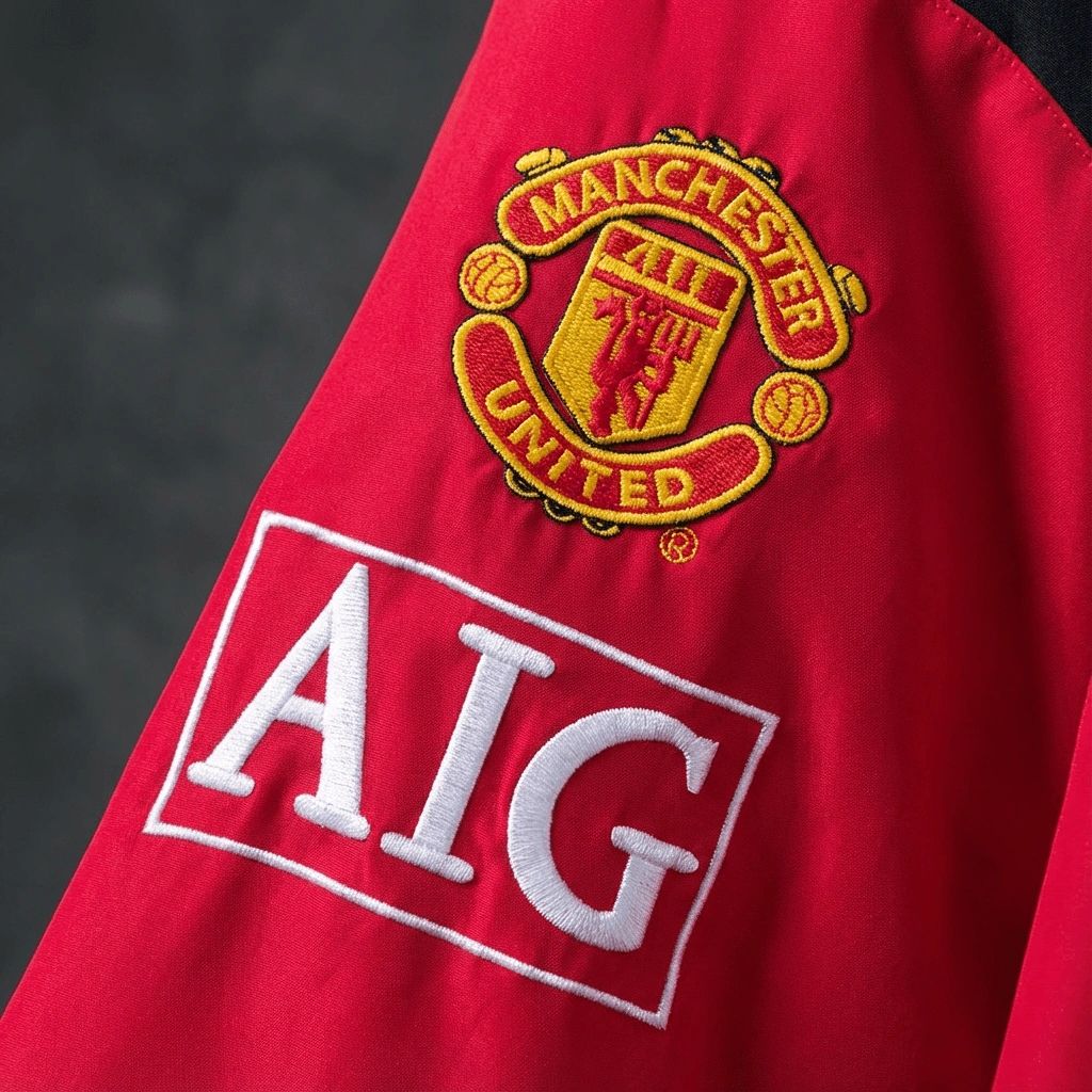 2007/08 Vintage Style Manchester United Red Windbreaker Sport Unifom