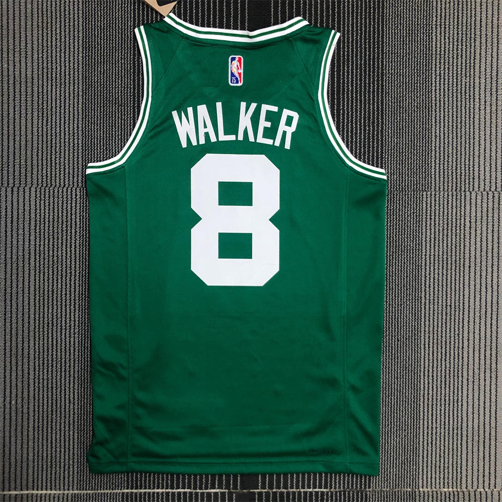 NBA Boston Celtics Round Neck 75th anniversary Green Jersey Walker#8 S-XXL