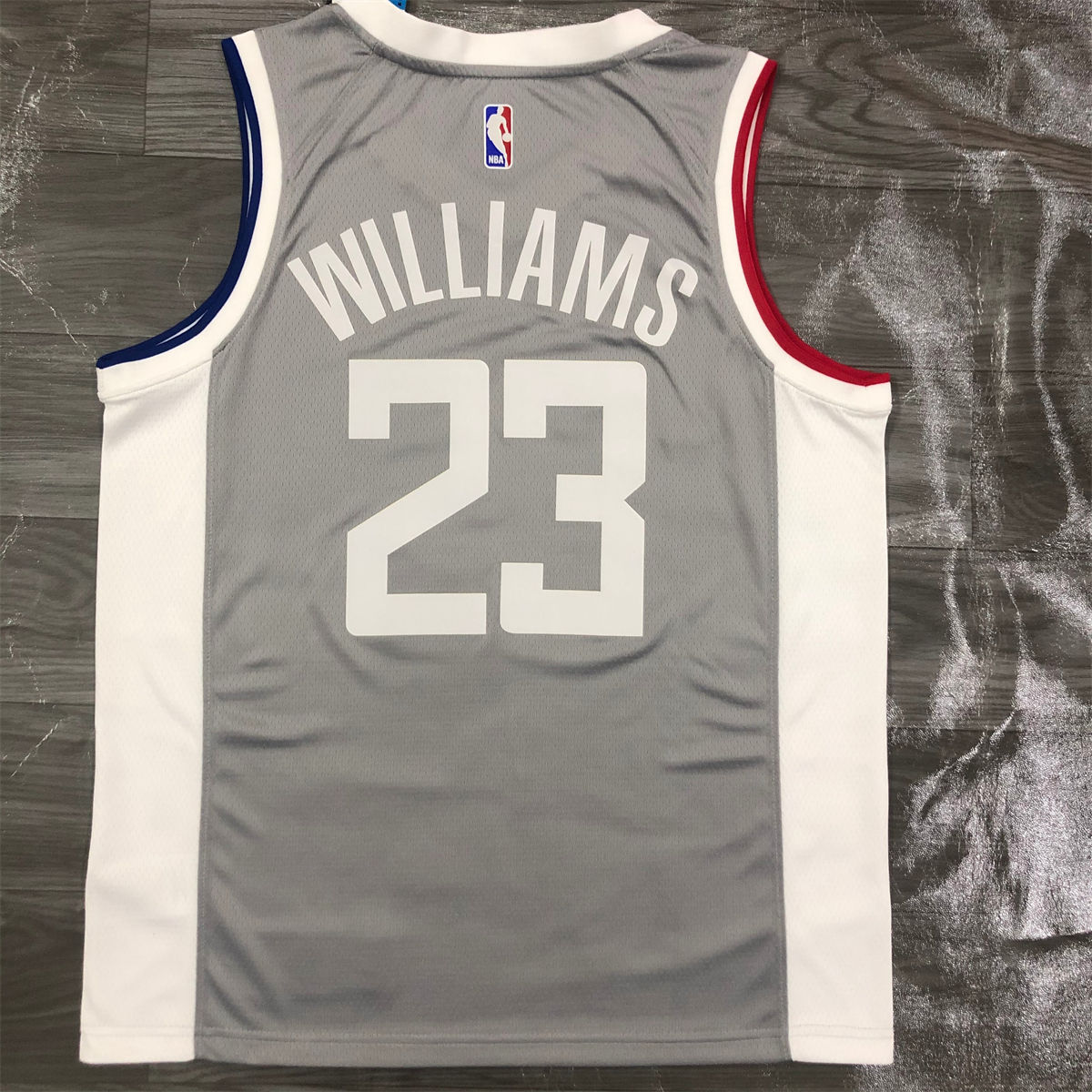 NBA Los Angeles Clippers V-Neck Grey Jersey WILLIAMS#23 S-XXL