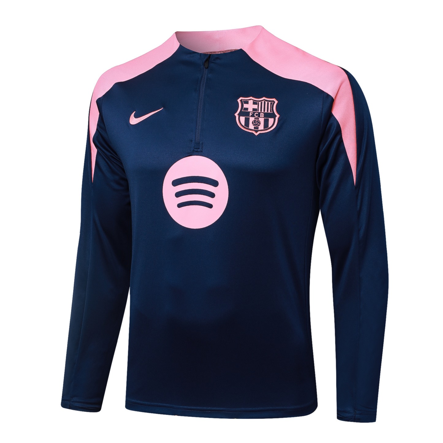 202526 Barcelona royal blue Long-sleeved half-pull training kit Football team kit