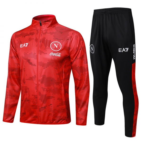 2024/25 Naples Red Jacket Training Suit Set Football Team Shirt Sports Fashion