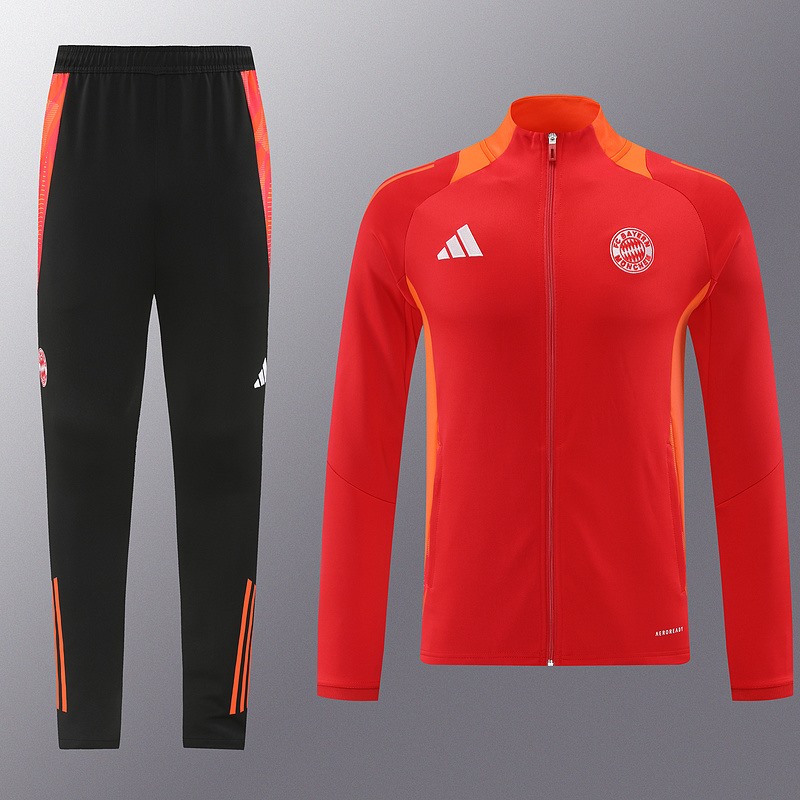 2024 Bayern Munich Red Jacket Training Suit Set Football Team Shirt Sports Fashion