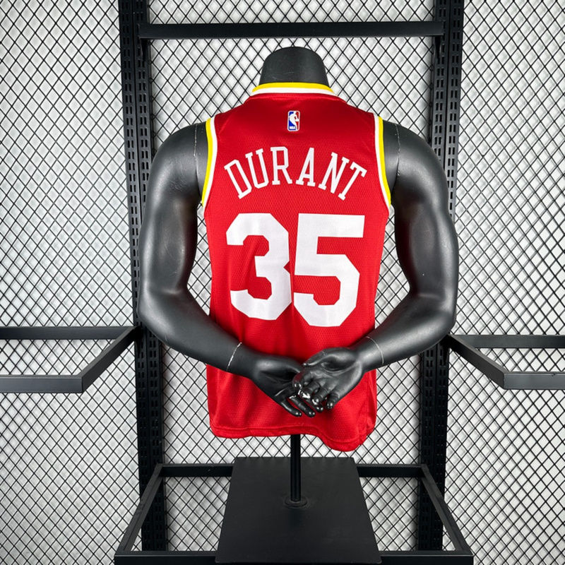NBA Houston Rockets V-Neck Red Jersey DURANT#35 S-XXL